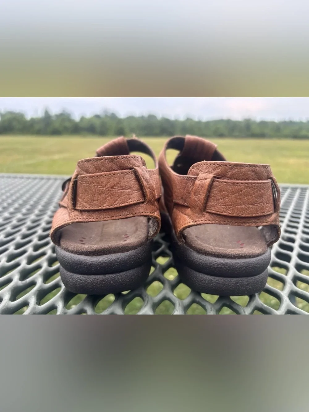 Mephisto Men's Sam Sandals Tan Grain Leather US 8 /EU 42